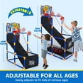 thumbnail image 3 of Joyfy LED Scoring Arcade Basketball Game with 4 Balls ,Adjustable Height 44"-55"Basketball Stand, Indoor Outdoor Play with Electronic Scoreboard, Hoop Toys Gift for Ages 3-12 Years, 3 of 9