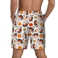 thumbnail image 4 of Goofa Turkey And Thanksgiving2 Printed Men's Swim Trunks Board Shorts Quick Dry Mens Swimming Trunks with Compression Liner,Breathable Fit Hawaii Beach Shorts-Small, 4 of 9