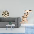 thumbnail image 2 of Escultura Y Estatua De Pared De Metal Rústico Con Bandeja Para Servir, Ideal Para Oficina, Sala De Estar, Escritorio, Estantería, Placa Decorativa., 2 of 8