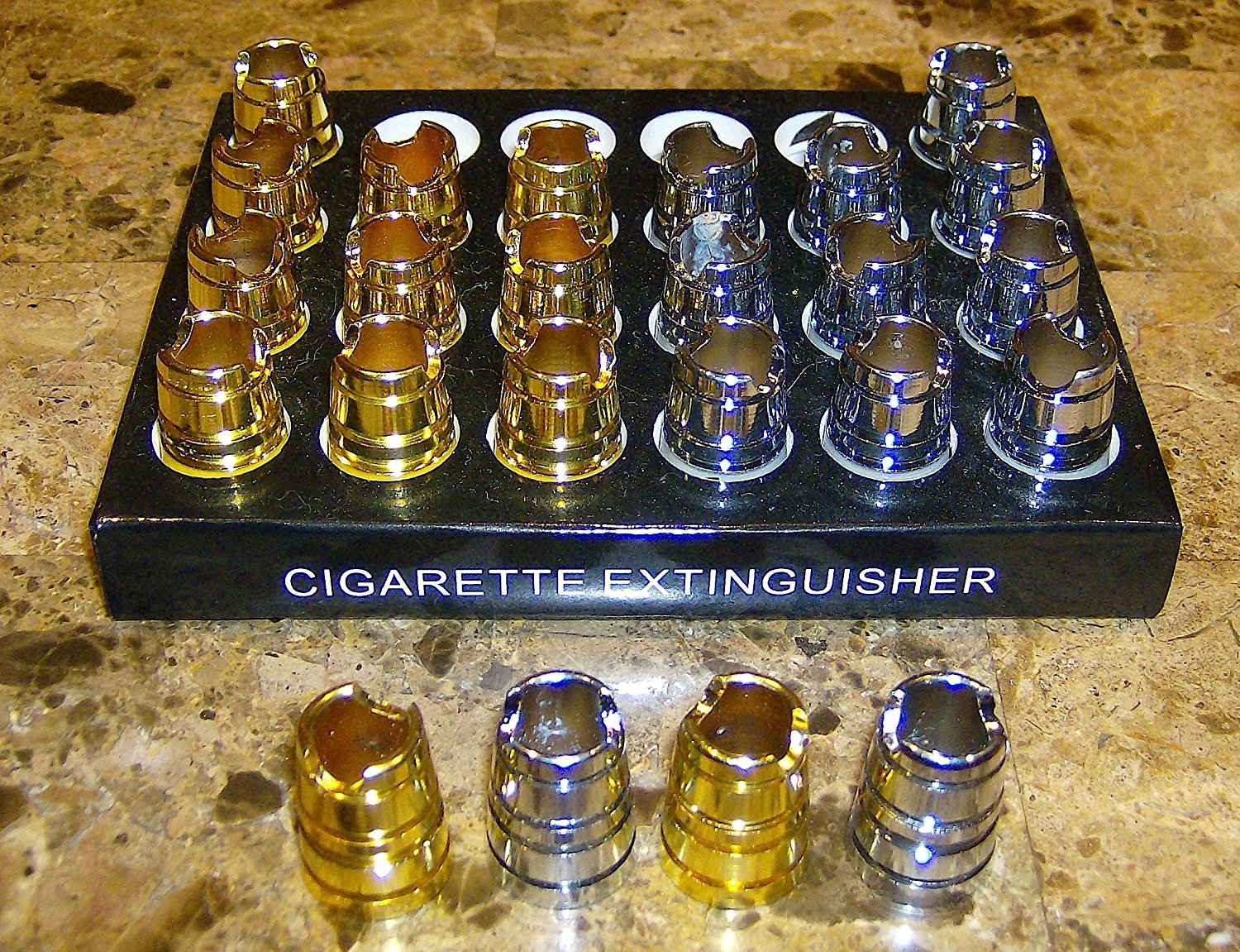 Lot of 4 Metal Series Cigarette Snuffers Instant Cigarette Extinguisher