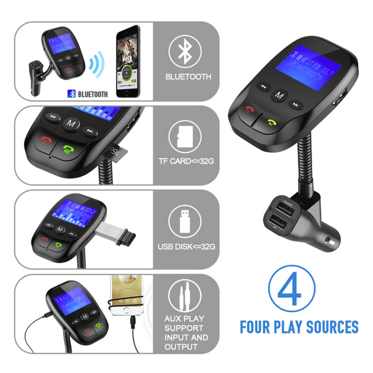 Sylvania Bluetooth FM Audio Transmitter Hands free for Car