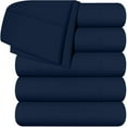 thumbnail image 1 of Sábanas planas Utopia Bedding, paquete de 6 piezas, color azul marino, 1 of 6