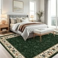 thumbnail image 5 of Garvee 9x12 Modern Bordered Area Rugs Floral Print Rug, Ultra-Soft Low Pile Non Slip Carpet Washable Stain Resistant Rug for Living Room Bedroom Home Office, Green, 5 of 8