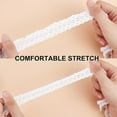 thumbnail image 3 of 5 Yards Stretch Lace Trim Cotton Elastic Cords Gathered Crocheted Lace Trimmings DIY Craft Ribbon Decorated Trims for Crafts Wedding Bridal Costume Sewing Making Bouquet Embellishments, 3 of 7