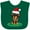 Green, variant on Inktastic Christmas Dachshund Dog Santa Boys or Girls Baby Bib