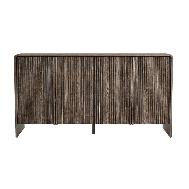 Novara Contemporary 60" Sideboard in Jacobean Walnut (4-Door)