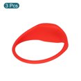 thumbnail image 3 of ID Tarjeta Llave Pulsera RFID Proximidad 125KHz TK4100 Lectura Solo Sin Contacto Token Etiqueta Pulsera para Puerta Entrada Acceso Control Rojo Paquete de 3, 3 of 6