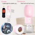 thumbnail image 4 of Dog Water Bottle for Walking, Multifunctional and Portable Dog Travel Water Dispenser with Food Container,Detachable Design Combo Cup for Drinking and Eating,Suitable for Cats and Puppy(Pink), 4 of 4