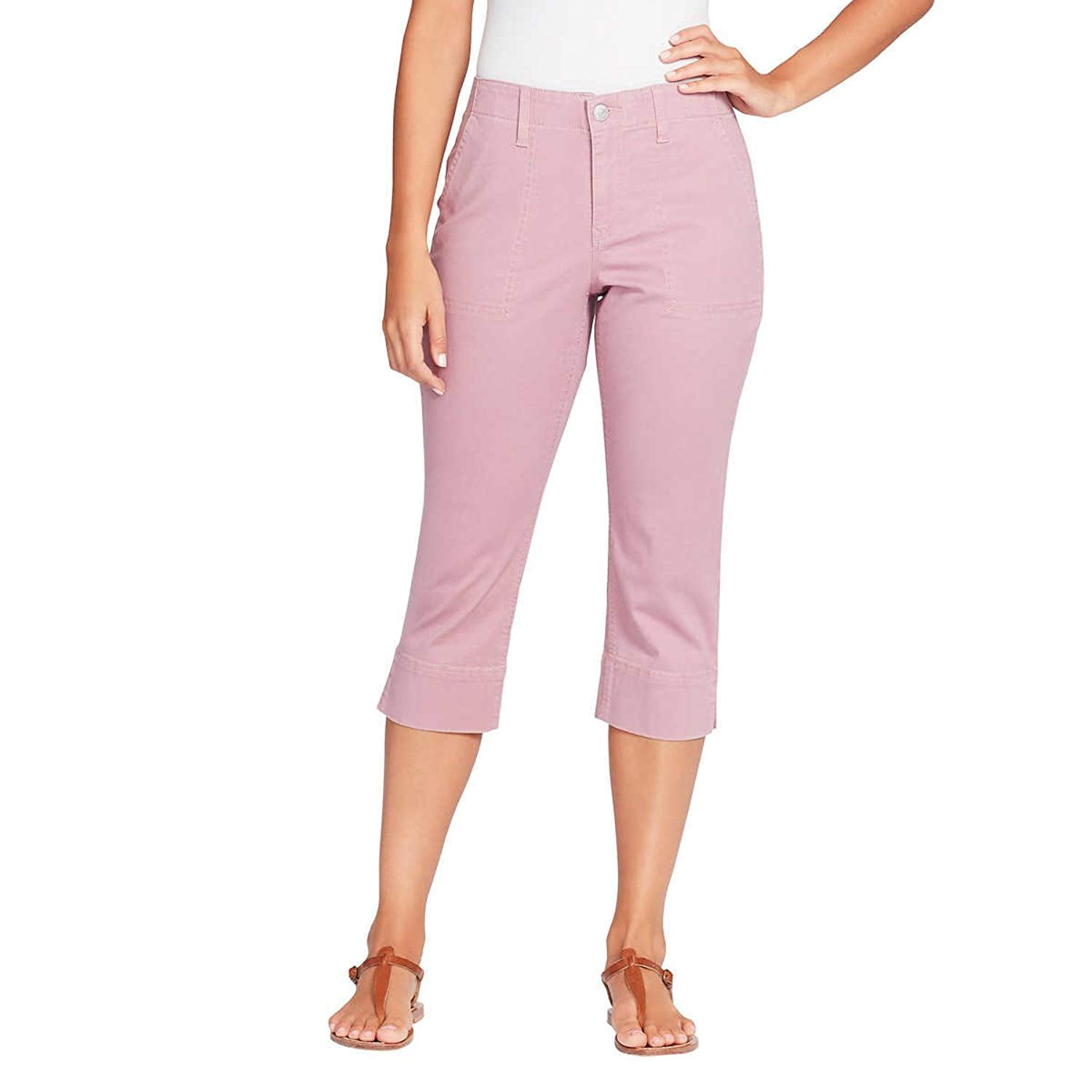 Gloria Vanderbilt Womens Rhea Comfort Waist Capri Pant (Seaspray