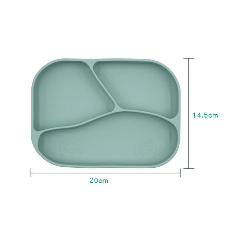 Homgreen Suction Plate for Babies, Silicone Divided Plates with