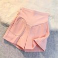 thumbnail image 2 of MEZZALL Women Maternity Shorts Solid Color For Loose Fit Pregnancy Capris With Soft Belly Support Comfortable Casual Wear Comfort Pregnant Shorts, 2 of 4