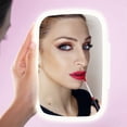 thumbnail image 1 of Car Sunshade Clip-on LED Makeup Mirror ABS Dimmable Cosmetic Mirrors USB Circle Light Low Power Consumption Automotive Accessory White, 1 of 9