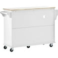 thumbnail image 4 of HQZX Kitchen Island Cart with Storage Cabinet and 2 Locking Wheel,Buffet Sideboard for Kitchen,White, 4 of 12