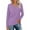 Purple, variant on FASHOFT V Neck Long Sleeve Shirts For Women Solid Color Casual Tops Casual Business Blouses Brown L
