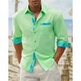 thumbnail image 1 of Camisa de bolsillo de talla grande para hombre, camisa a rayas de moda, camiseta de manga larga de gran tamaño, primavera otoño 2024, camisa para hombre S-6XL, 1 of 6