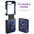 thumbnail image 3 of Allytech Rugged Case for Samsung Galaxy Z Flip5, Military Grade Protection Shockproof Cover with Metal Rotatable Ring Stand, Magnetic Car Mount Holder Case for Samsung Galaxy Z Flip5 - Blue, 3 of 8