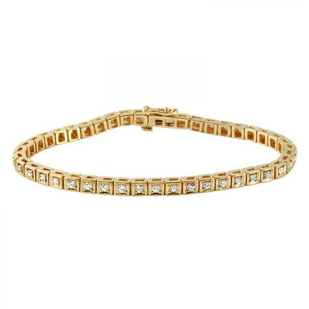 Ladies 1.54 Carat Diamond 14K Yellow Gold Bracelet