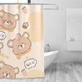 thumbnail image 3 of Cartoon Bear Cute Animal Pattern Shower Curtain, Animals Waterproof Bath Curtains for Bathroom Decorations, 72 x 72 inches, 3 of 7