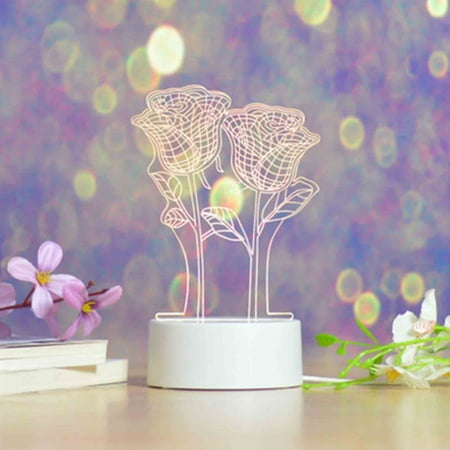 

Christmas Saving Clearance! Sruiluo Valentine s Day USB Acrylic 3D Night Light Lamp Home Landscape Decoration Gifts Christmas Gifts for Kids Friends