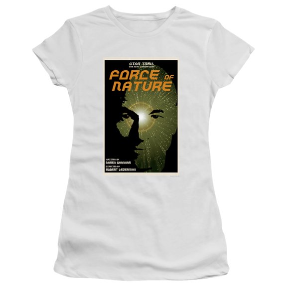 Star Trek Tng Season 7 Episode 9 Junior Women's Sheer T-Shirt White