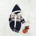 thumbnail image 2 of Generic Walmart Deals Clothing Girls Christmas Boy Girl Xmas Snow Knitted Sweater Baby Hooded Jumpsuit Romper Cotton 1 Piece Outfits Clothes(12-18 Months,Blue), 2 of 7