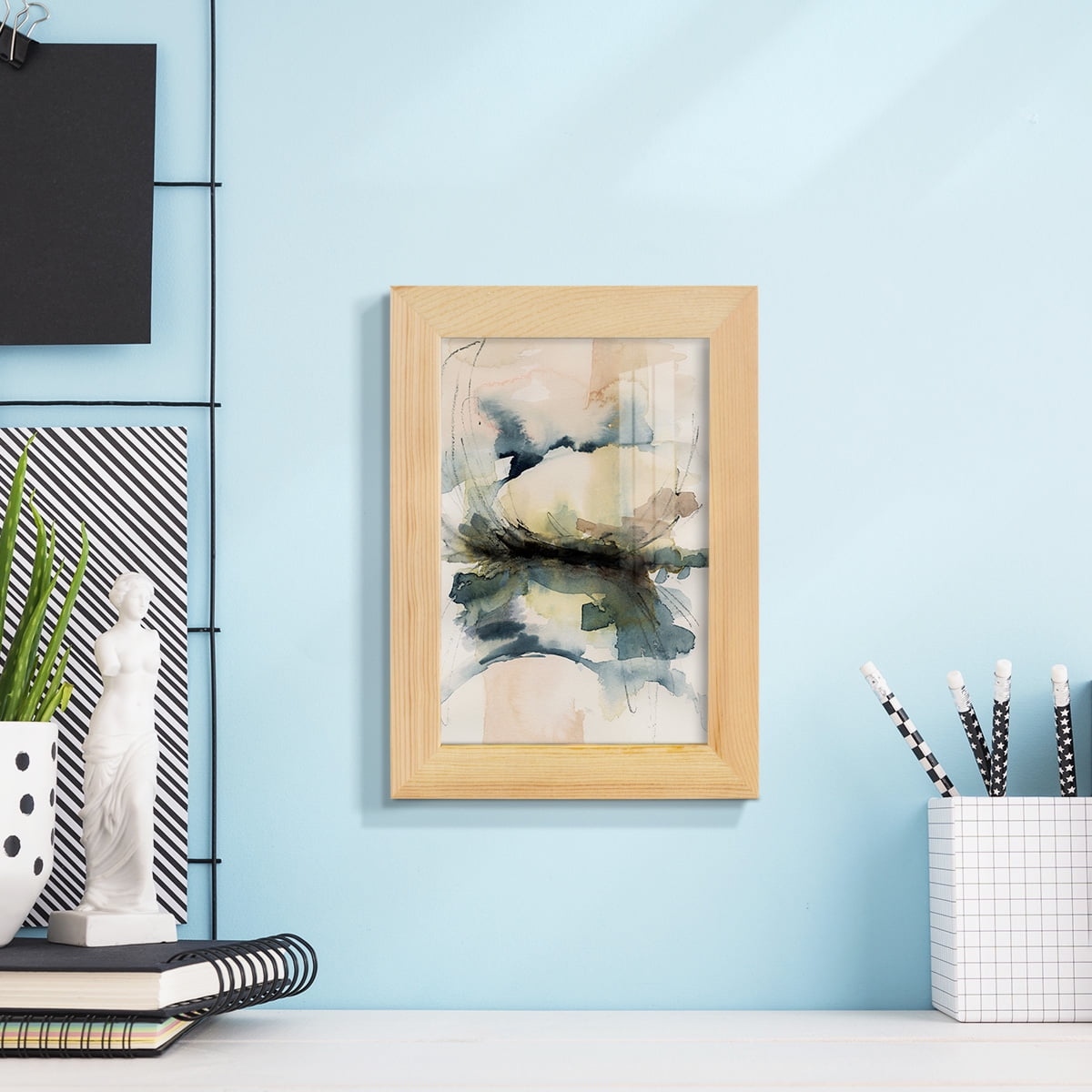 Winter Shoal II - Framed Print w/glass - Natural Wood