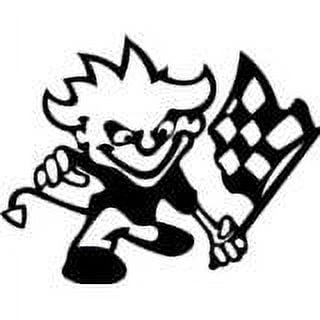 Custom Wall Decal Racing Flags Picture Art - Kids Boys Bedroom Peel & Stick Sticker - Vinyl Wall Decal