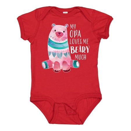 

Inktastic My Opa Loves Me Beary Much with Cute Bear Gift Baby Boy or Baby Girl Bodysuit