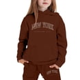 thumbnail image 1 of Girls Outfits Hoodies Letter Print Sweatshirt Stylish Comfortable Everyday Wear, 1 of 4