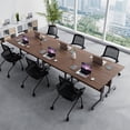 thumbnail image 3 of Conference Table with Wheels Flip Top Mobile Training Table Heavy Duty Spliceable Meeting Table for Offic, 3 of 7