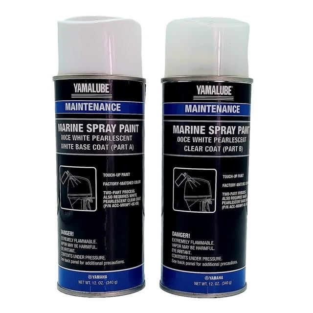Pintura en Spray Marina Yamaha Yamalube Blanco Perlado 2x340g