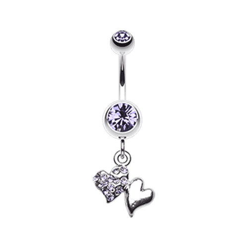 Hugging Hearts Luster Belly Button Ring - Walmart.com