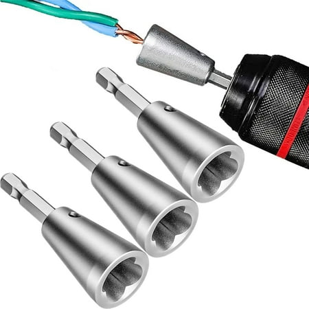 

Efficient Automatic Hex Shank Wire Twisting Tool for Power Drill Driver with Fast Operation Convenient Cable Stripper Spin Twist Handy Set of 3PCS Parallel Wire Twisters Efficient Conn