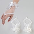 thumbnail image 3 of US 1~2Pairs Women Lace Fingerless Costume Gloves Bridal Wedding Party Wrist-long, 3 of 4