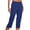 Blue, variant on Woman Pants Wide Leg Straight Baggy Pants Capri Slacks Womens Pants Casual Comfy Pants Women Summer Clothes