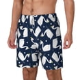 thumbnail image 2 of Uemuo Swan Pattern Mens Swim Trunks Quick Dry Board Shorts with Mesh Lining, Stretch Beach Shorts Quick Dry No-Chafing Board Shorts-Medium, 2 of 9