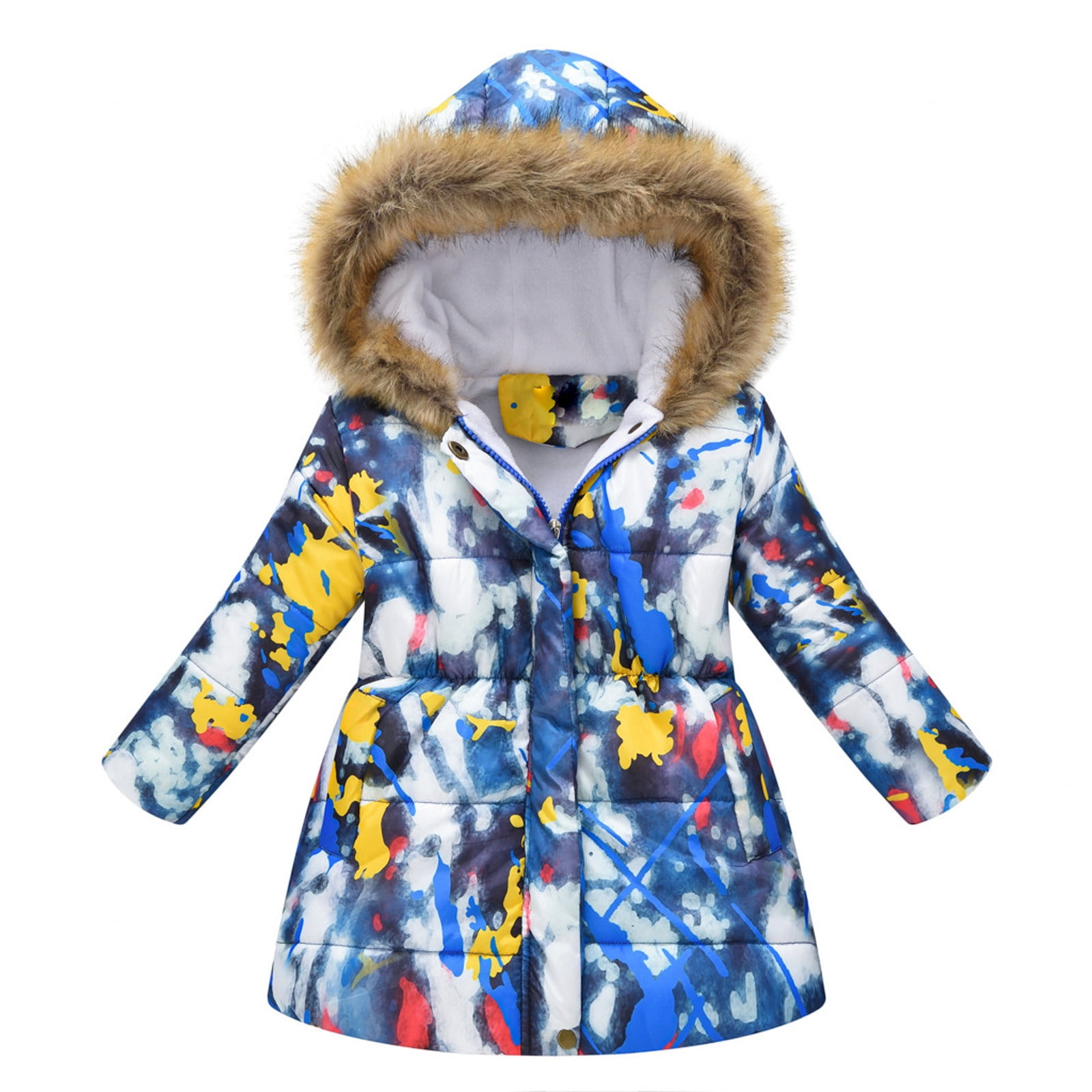 Child dress Children's Padded Jacket Boys And Girls Fashion Print