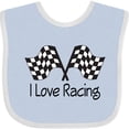 thumbnail image 3 of Inktastic I Love Racing Boys or Girls Baby Bib, 3 of 4