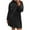 Black, variant on Mikilon Women's Long Sleeve Sequin Dress Casual Round Neck Loose Dress Fashion Short Dress