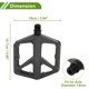 thumbnail image 4 of Pedal de bicicleta de nylon universal Unique Bargains, pedal plano negro con tiras reflectantes, ajuste para ejes de 14mm, pedal de bicicleta antideslizante para BMX MTB bicicletas de carretera 1 par, 4 of 7