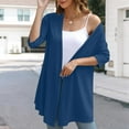 thumbnail image 4 of Tunic Cardigan Women Fall - 3/4 Sleeve Open Front Dressy Blouse Lightweight Knit Office to Evening Layer Minimalist Core Loose Fit, 4 of 8