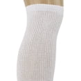 thumbnail image 2 of Diabetic Over The Calf Knee Socks for Men and Women 6 Pairs White Size 10-13, 2 of 6