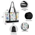 thumbnail image 2 of FORMRS Canvas Laptop Tote Bag for Women with 15.6" Computer Compartments Shoulder Handbag, Purple Easter Eggs, 2 of 7