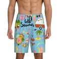thumbnail image 1 of Balery Hello Summer Pantalones cortos de pijama de punto de algodón para hombre con cinturilla y bolsillos-4X-Large, 1 of 6