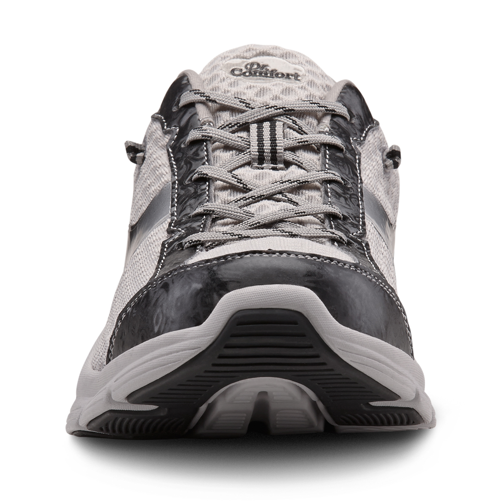 Dr. Comfort Chris Men's Athletic Shoe: 9.5 Medium (B/D) Grey Elastic Lace - image 3 of 4