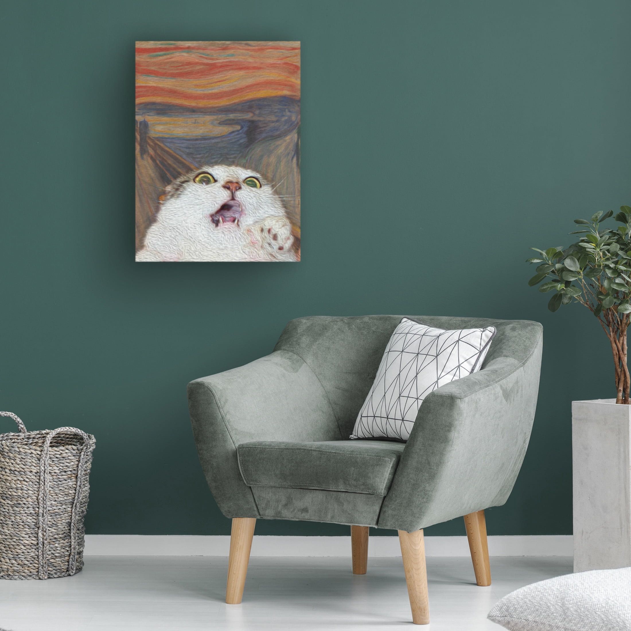 Trademark Fine Art Artelele The Meow 01 Canvas Wall Art