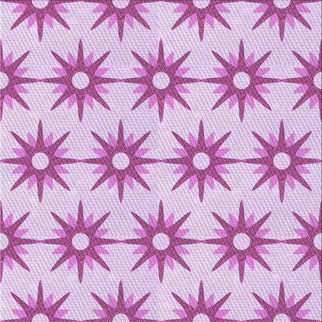 Ahgly Company Machine Washable Indoor Square Transitional Blossom Pink Area Rugs, 7' Square