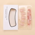 thumbnail image 5 of KUFptva 24Pcs Elegant French Tip Square False Nails Short Press on Nails Glossy Acrylic Full Covers Artificial Nails for Women, 5 of 6