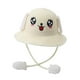 thumbnail image 4 of Sombrero de paja con visera y orejas de conejo, ideal para viajes al aire libre, vacaciones y para mujer. Blanco, 4 of 9