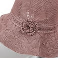 thumbnail image 6 of LADIGASU Women's Solid Color Retro Knitted Flowers Sun Hat Fisherman Hat Beach, 6 of 6